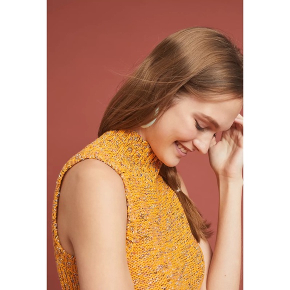 ANTHROPOLOGIE Knit Mock Turtleneck Sweater Tank Top NWOT Size XL - Picture 4 of 10